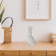 Ceramic Decorative Rabbit 7.28", Ceramic Rabbit Figurine 7.28 Inch, Decorative Bunny Statue, Spring Home Accent, Easter Decor