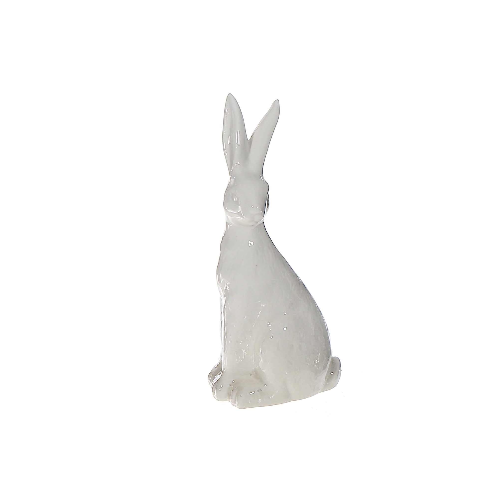 Ceramic Decorative Rabbit 7.28", Ceramic Rabbit Figurine 7.28 Inch, Decorative Bunny Statue, Spring Home Accent, Easter Decor