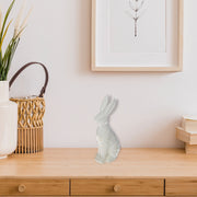 Ceramic Decorative Rabbit 6.73", Ceramic Rabbit Figurine 6.73 Inch, Spring Home Decor, Easter Bunny Ornament, Tabletop Accent