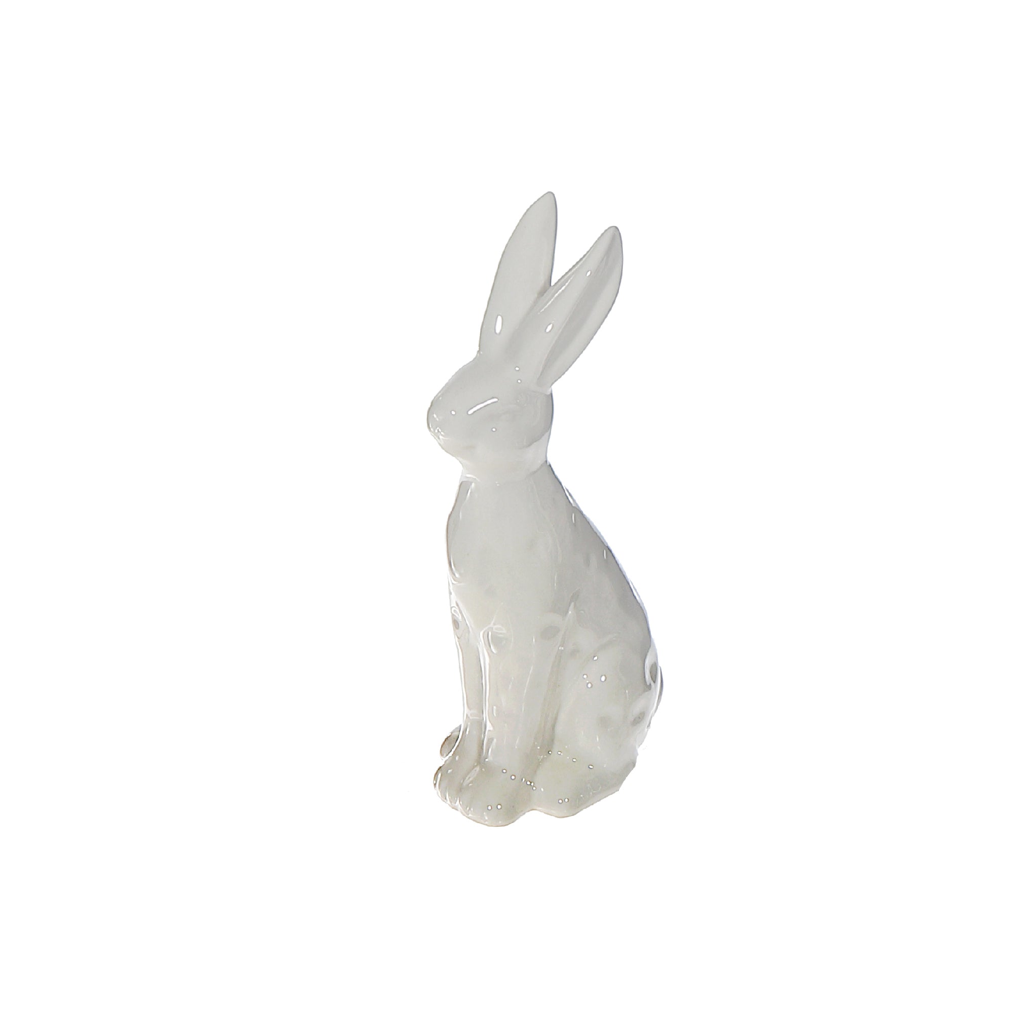 Ceramic Decorative Rabbit 6.73", Ceramic Rabbit Figurine 6.73 Inch, Spring Home Decor, Easter Bunny Ornament, Tabletop Accent