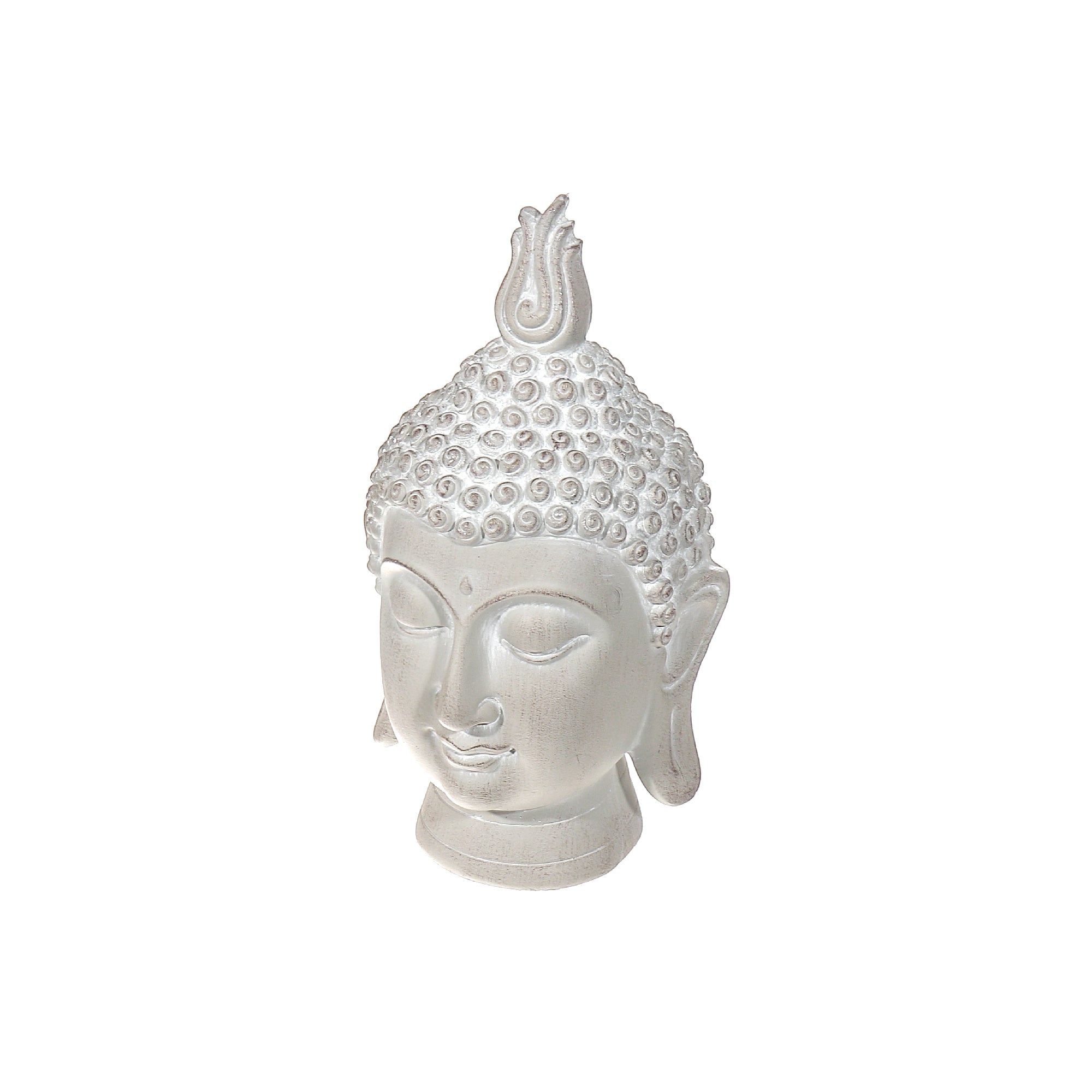 Outdoor Garden Buddha Head Figurine Small, Small Buddha Head Garden Statue, Outdoor Meditation Decor, Zen Yard Ornament, Spiritual Patio Accent