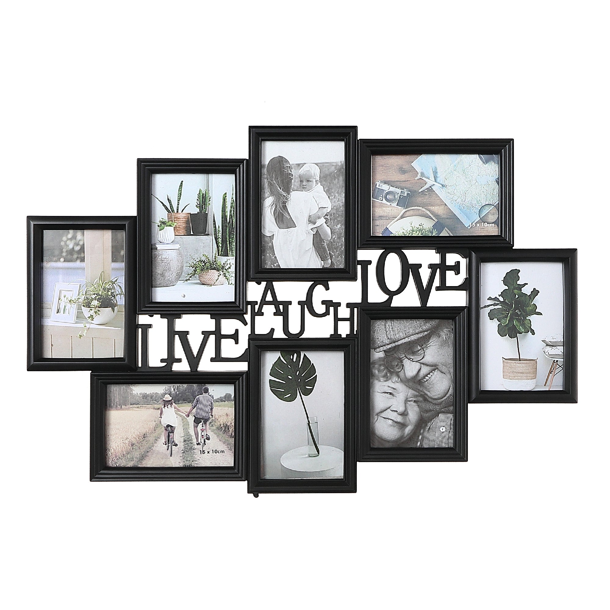 Black Live Laugh Love Collage Frame 8 Opening 4 X 6 Inspirational Wall Decor