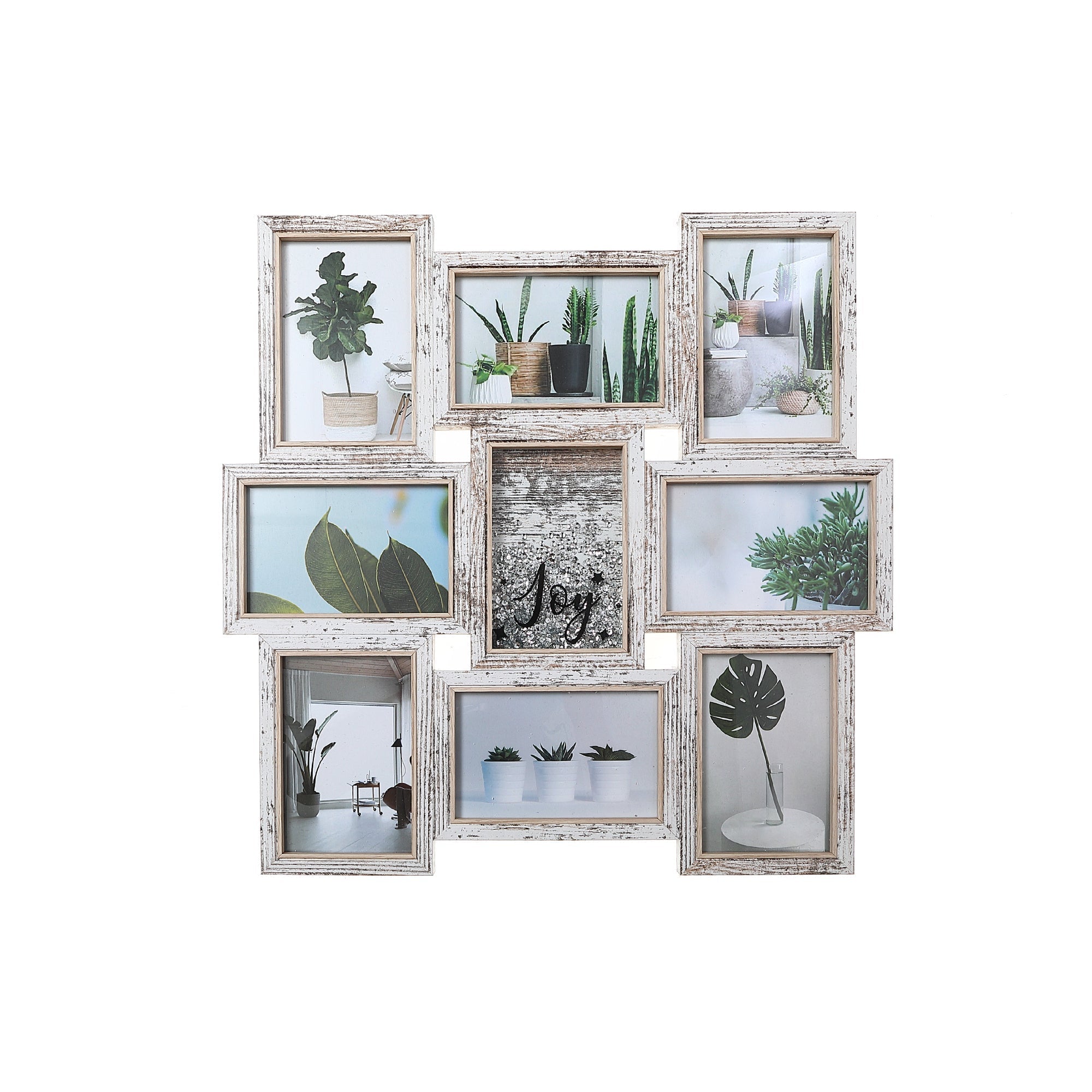 MDF Collage Photo Frame With Sequin 9 Opening 4 X 6 Decorative Wall Frame