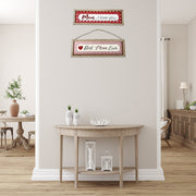 Framed Wooden "Mom" Hangers Assorted Set Of 2, Inspirational Wall Decor, Family Accent