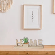 MDF Home Decoration With Faux Plants, Rustic Farmhouse Table Decor