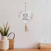 Wood Heart Shaped Hanger Moms Amazing Set Of 2, Inspirational Wall Decor