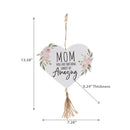 Wood Heart Shaped Hanger Moms Amazing - Set of 2