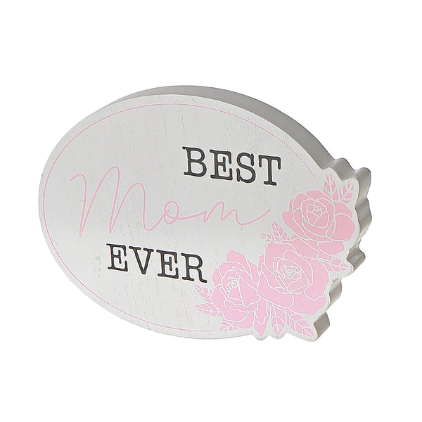 Wood Oval Block Decor Best Mom Ever