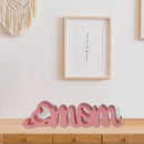 Wooden Word Sign Mom