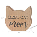 Wooden Cat Head Sign Best Cat Mom