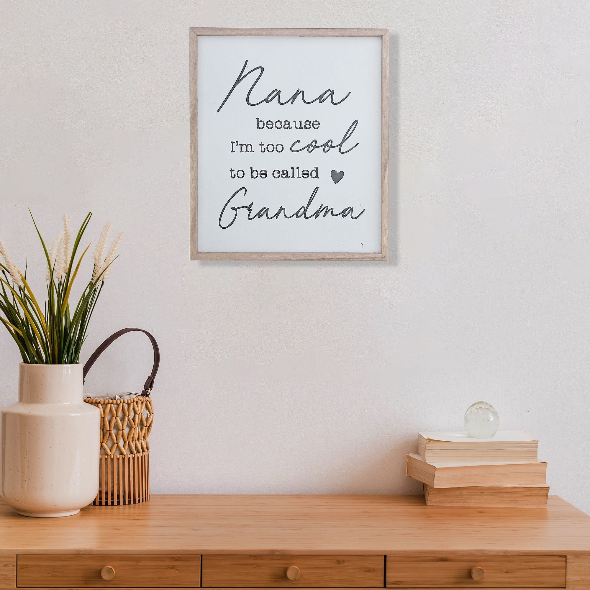 Framed Wooden Sign For Grandma, Grandmother Gift Wall Decor