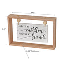 Framed Hanging Wood Sign Mother Forever My Friend