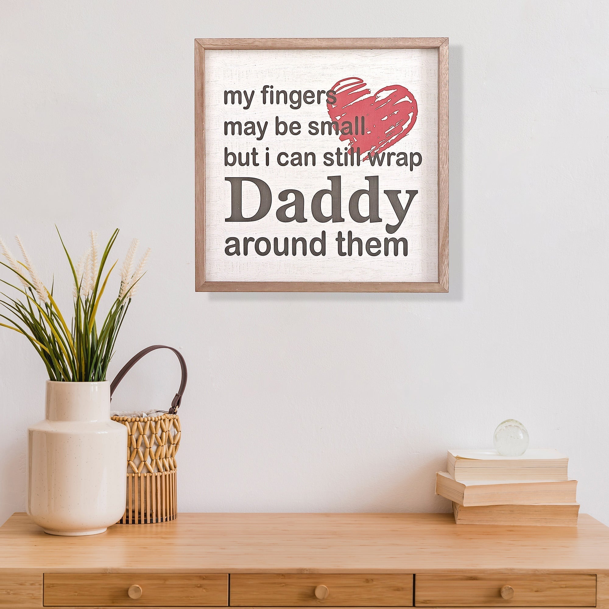 Framed Wooden Sign For Dad, Father Gift Wall Decor