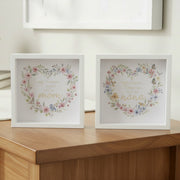Assorted Framed MDF Square Signs for Mom/Nana - Set of 2