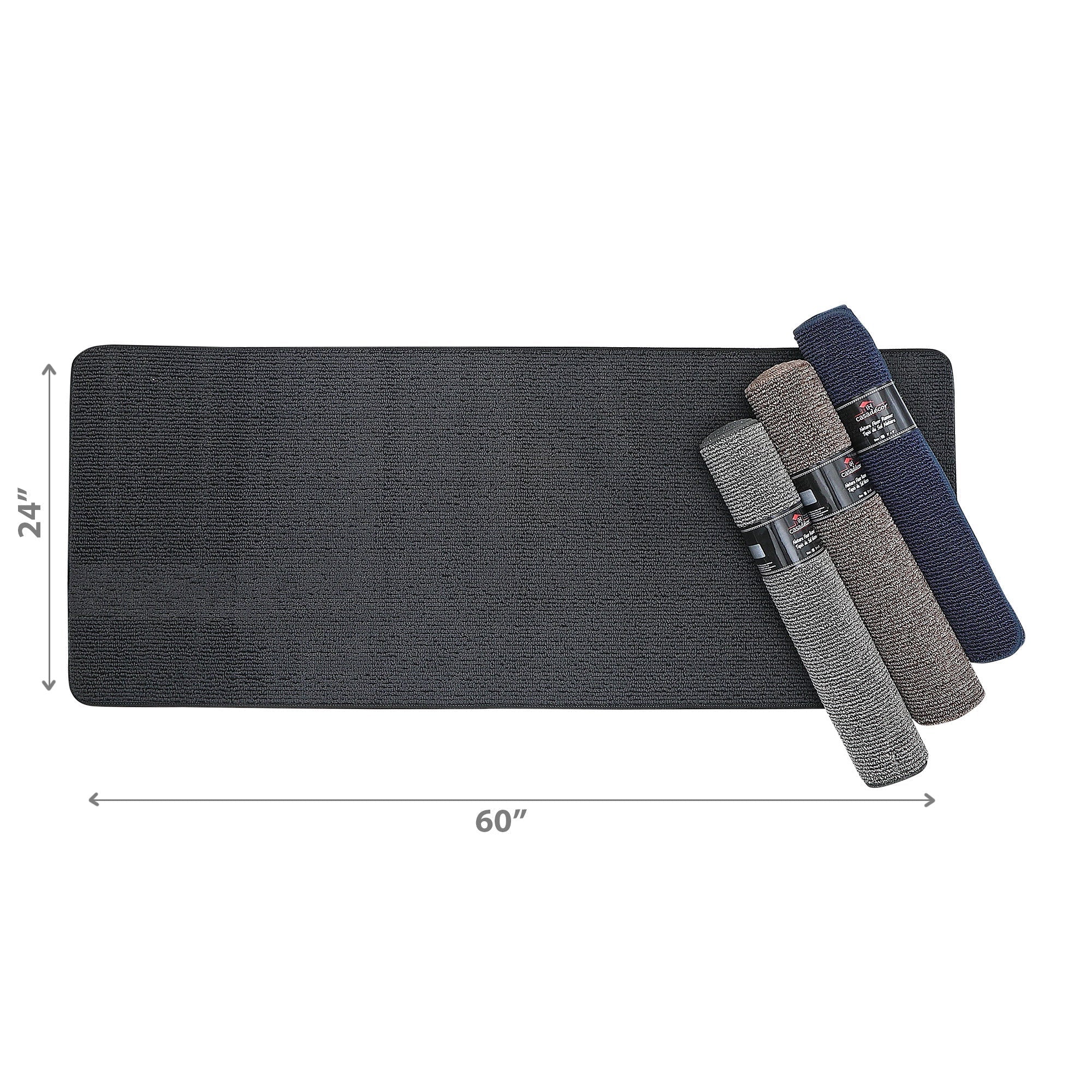 Nature Solid Tufted Floor Mat Assorted 2x5 Feet Set Of 4, Soft Indoor Area Rug, Home Decor