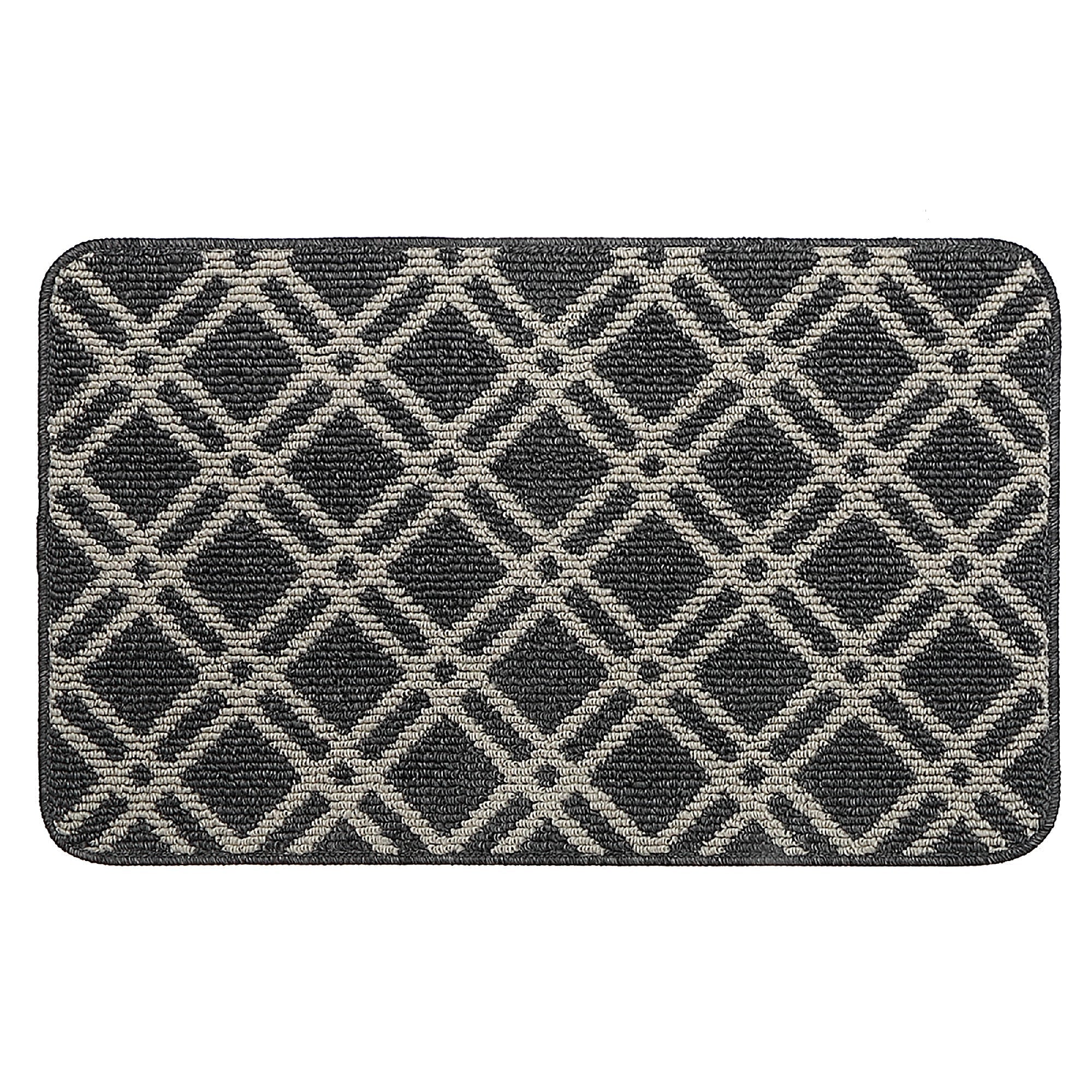 Diamond Tufted Floor Mat Assorted 18x30 Inch Set Of 4, Soft Indoor Floor Rug