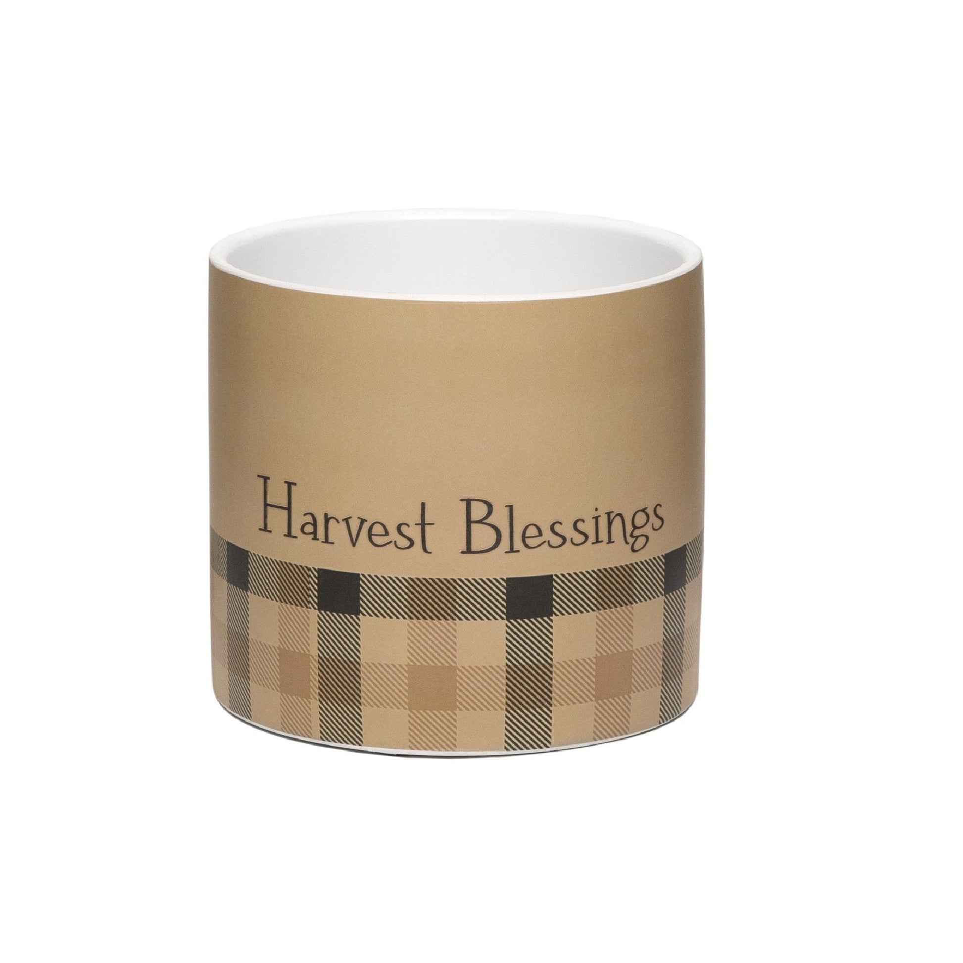 Pot Harvest Blessings Plaid Large, Fall Harvest, Planter, Holiday Decor- Set of 3