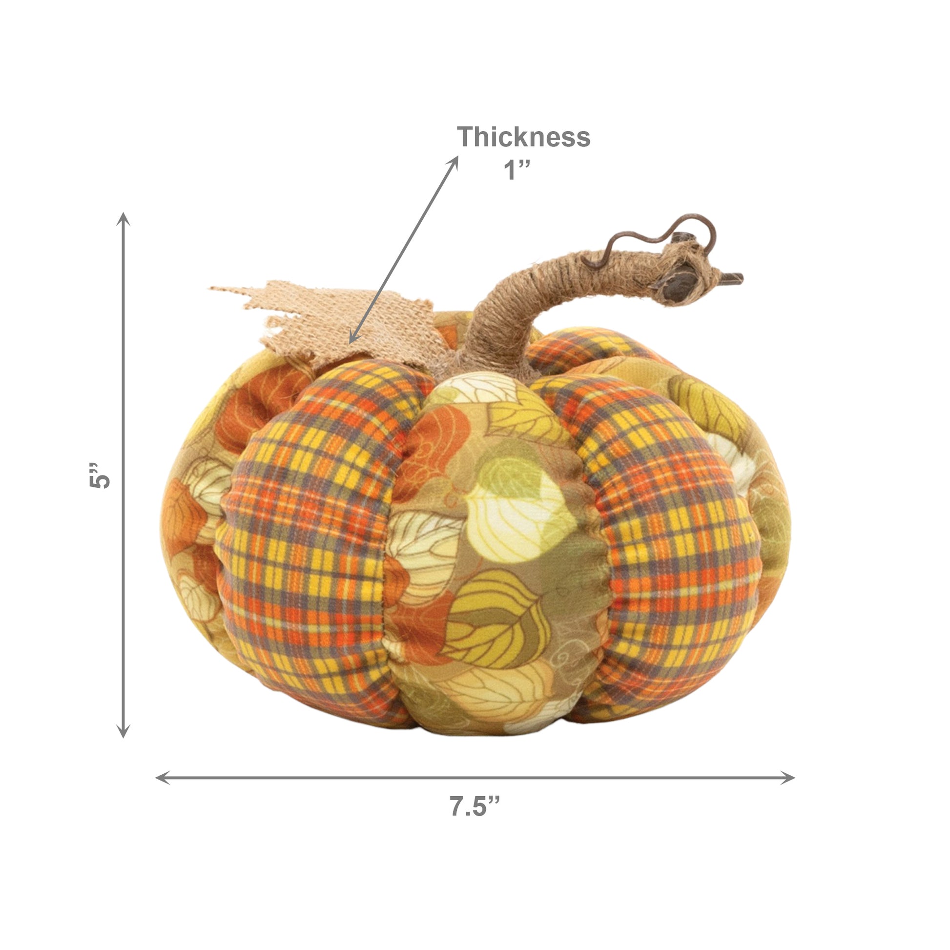 Plush Pumpkin Large, Fall Harvest, Plush Figure, Holiday Decor- Set of 2