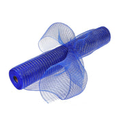 Mesh Ribbon – Blue with Silver Stripes, 21"x10Y, Decorative Craft Ribbon, Set of 2