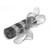 Mesh Ribbon – White Buffalo, 10"x5Y, Decorative Craft & Gift Ribbon, Set of 4