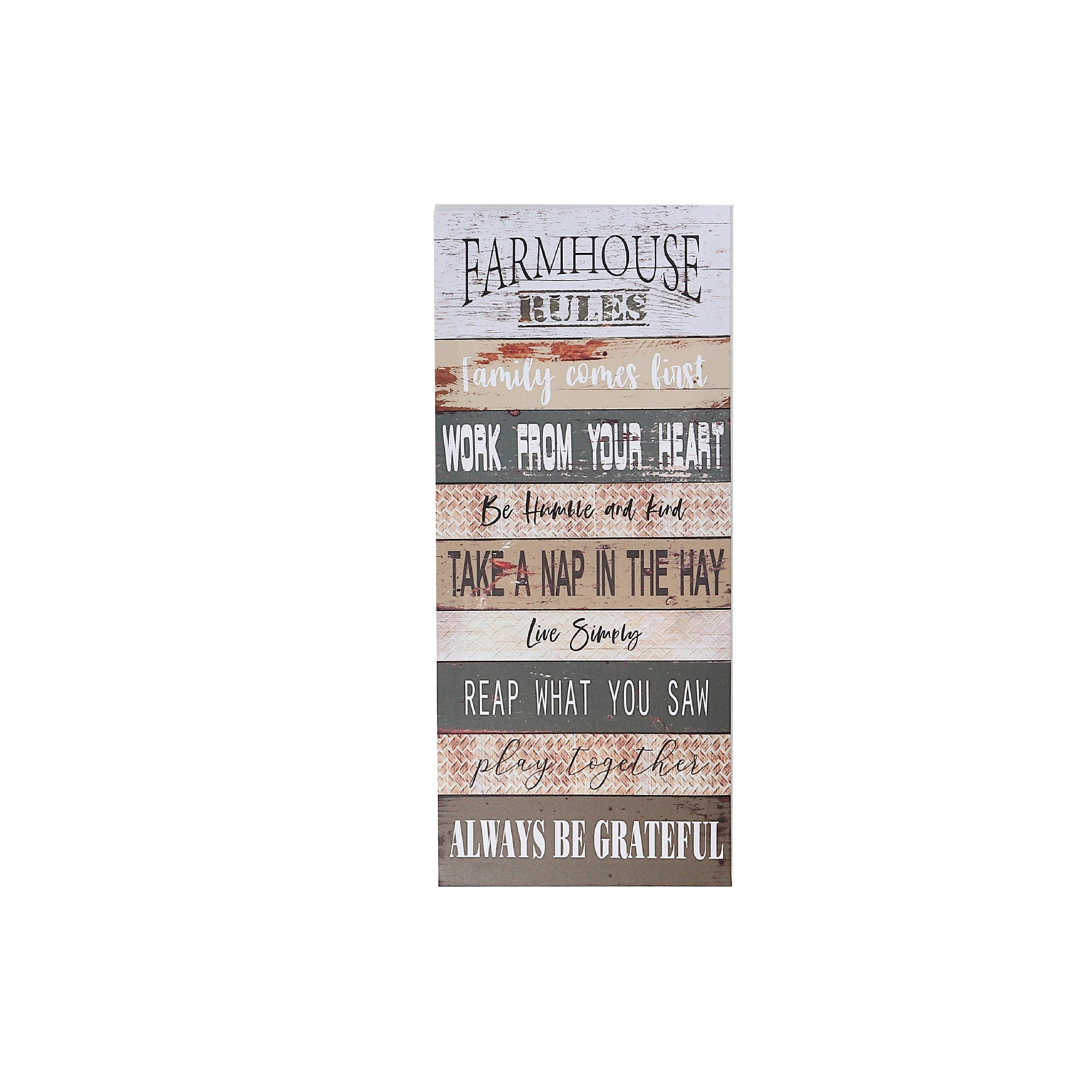 Canvas Wall Sign Farmhouse Rules, Rustic Canvas Wall Art, Farmhouse Home Decor