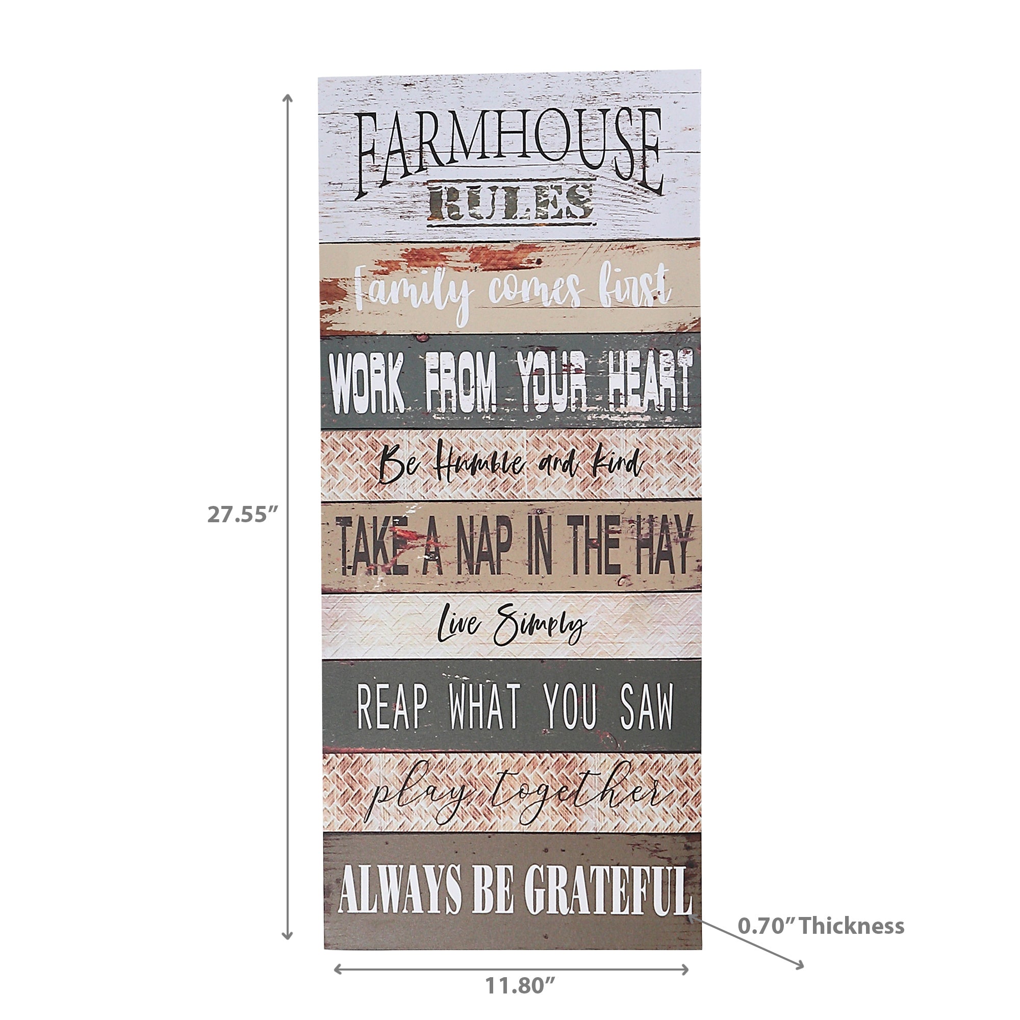 Canvas Wall Sign Farmhouse Rules, Rustic Canvas Wall Art, Farmhouse Home Decor