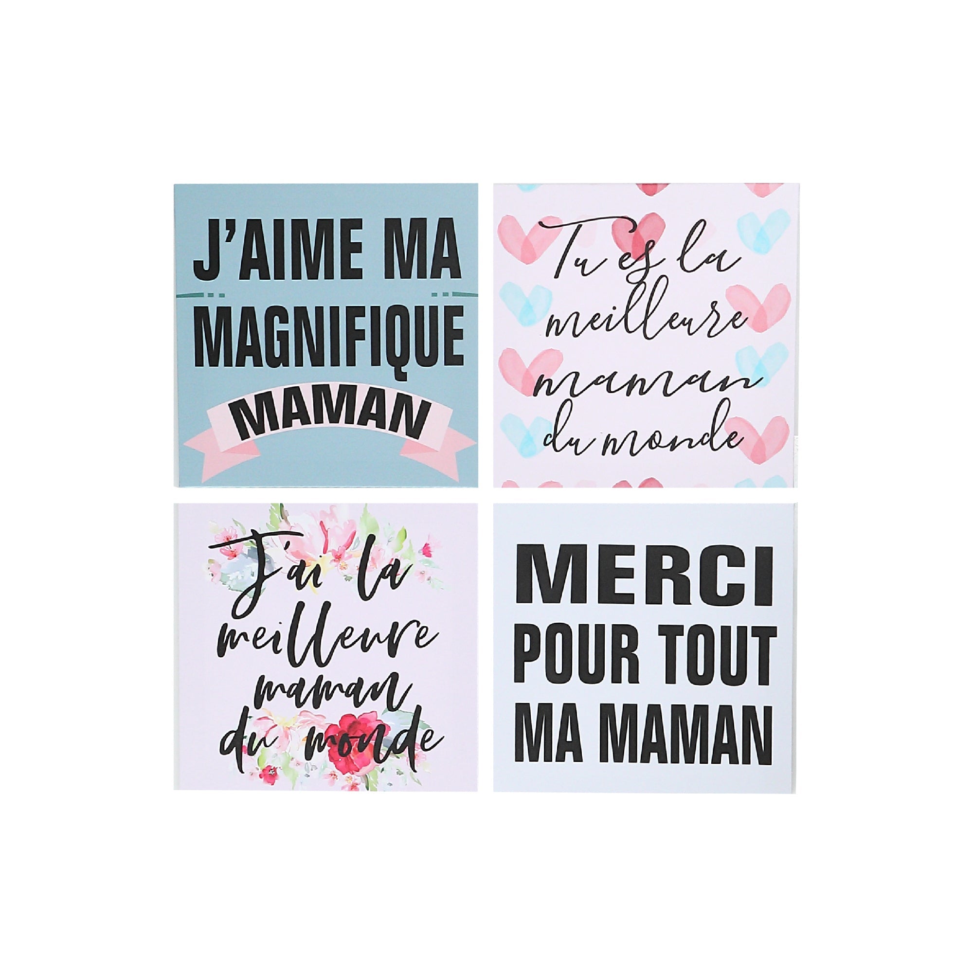 Canvas Wall Art Maman Assorted Set Of 4, Decorative Wall Art, Home Decor