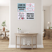 Canvas Wall Art Maman Assorted Set Of 4, Decorative Wall Art, Home Decor