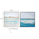 Framed Canvas Wall Art Ocean - Set of 2