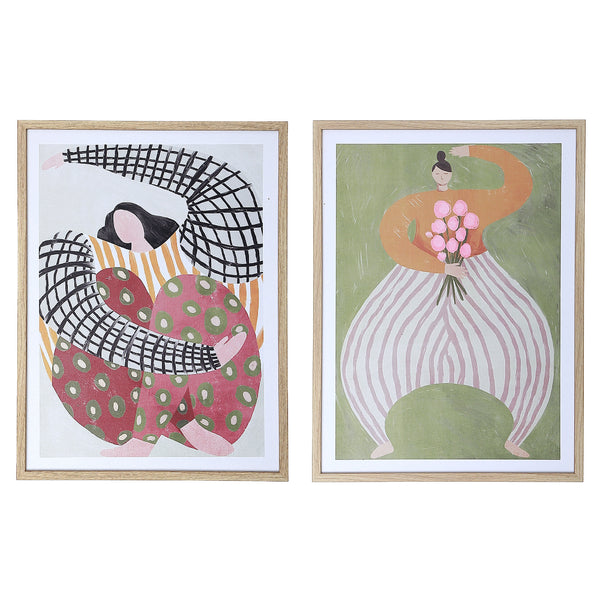 Framed Canvas Wall Art Marie & Jade - Set of 2