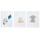 Framed 3D Canvas Wall Art Elephant/Rabbit/Panda Assorted - Set of 3