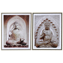 Framed Canvas Wall Art Buddha Assorted - Set of 2