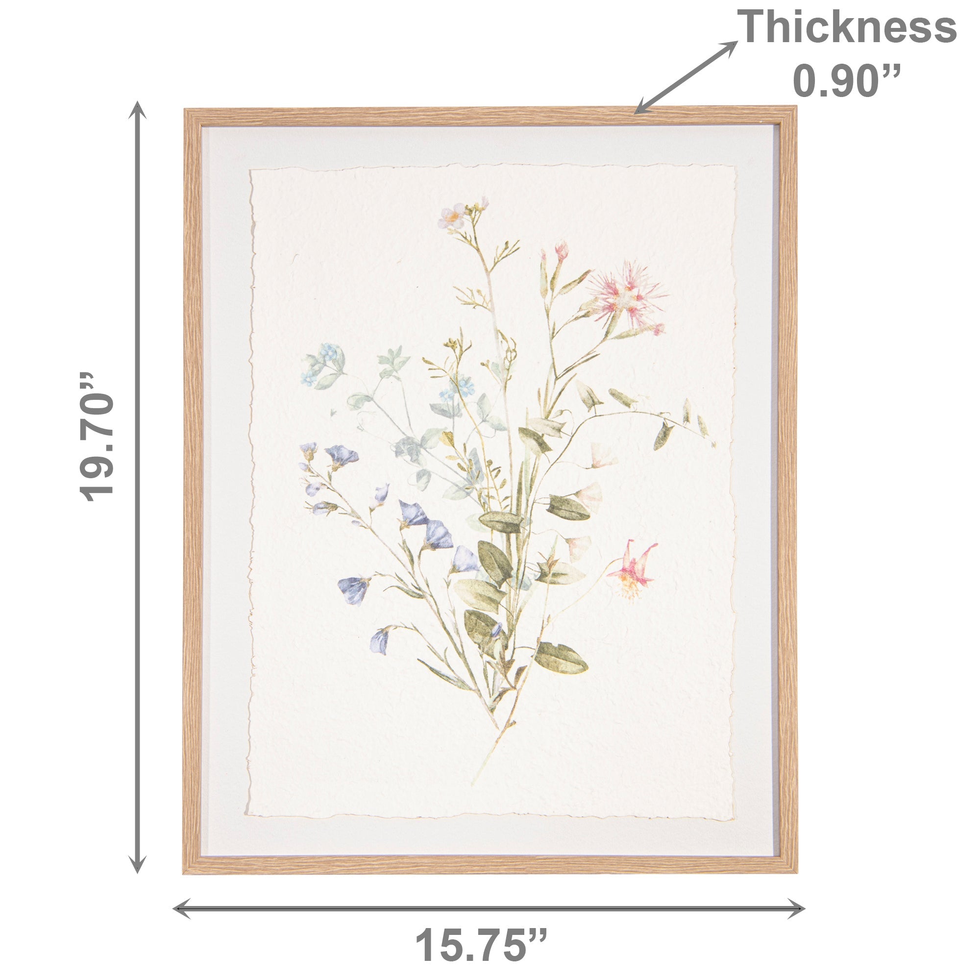 Framed Paper Art Featuring Wildflowers