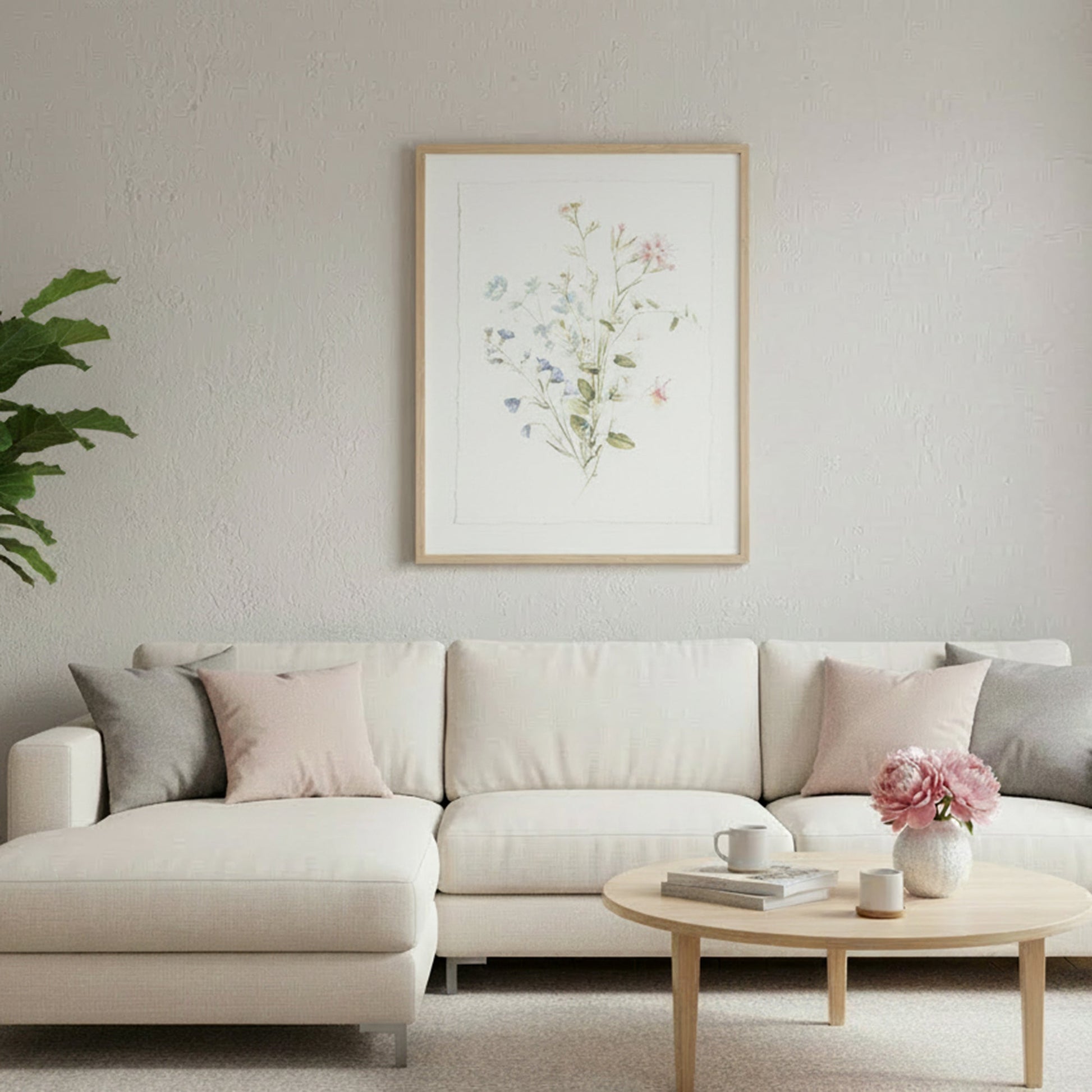Framed Paper Art Featuring Wildflowers