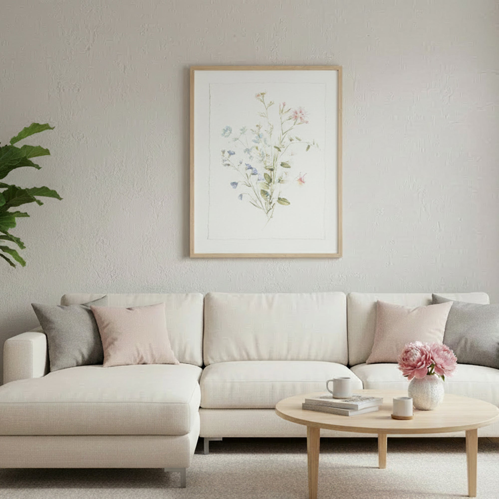 Framed Paper Art Featuring Wildflowers
