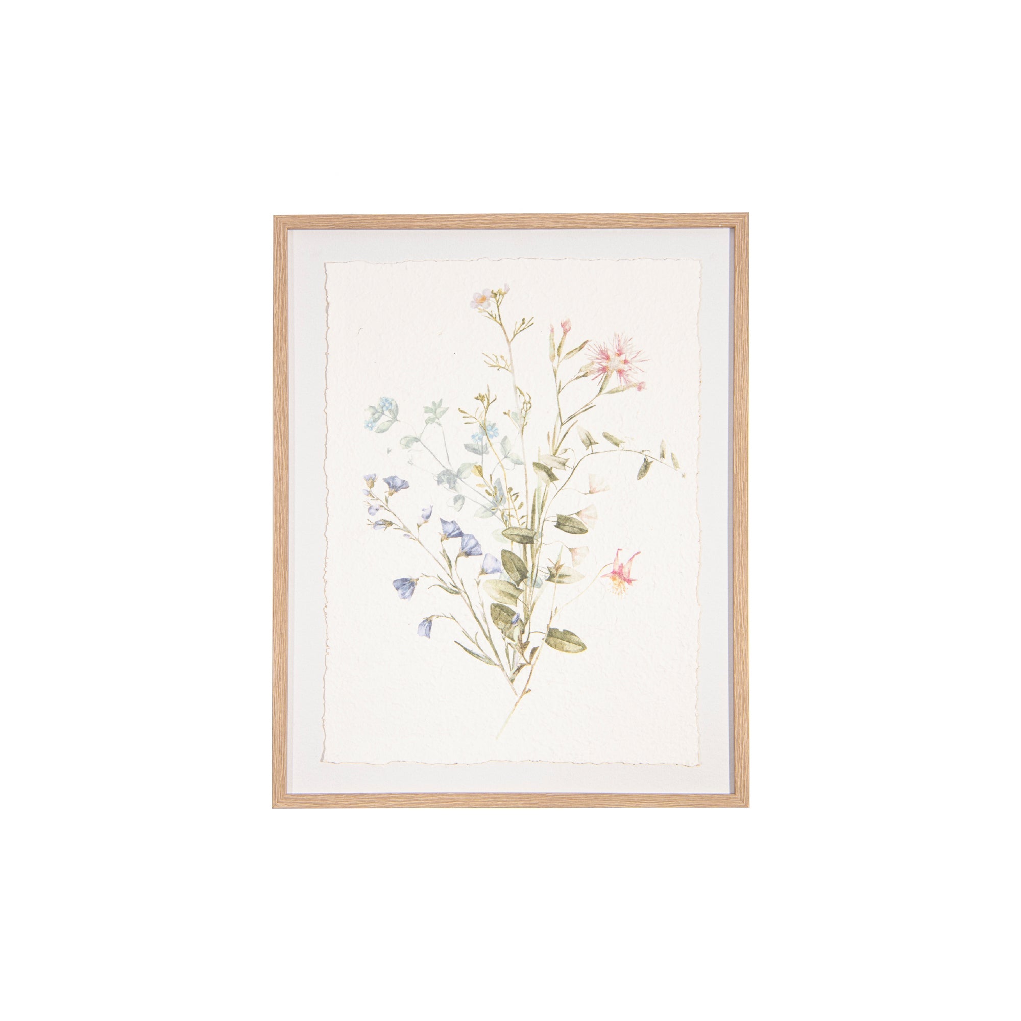 Framed Paper Art Featuring Wildflowers