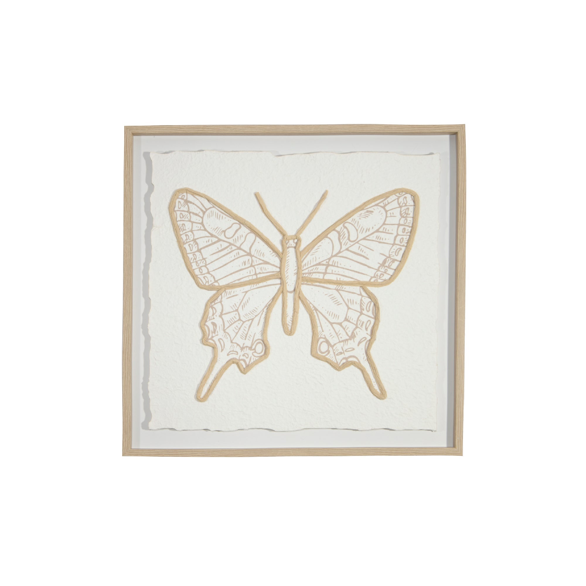 Framed 3D Effect Paper Art of Butterfly