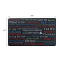 Printed Rubber Mat Colorful Sayings