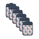 Pot Holder With Pocket Newfoundland Waving Flag - Set of 6