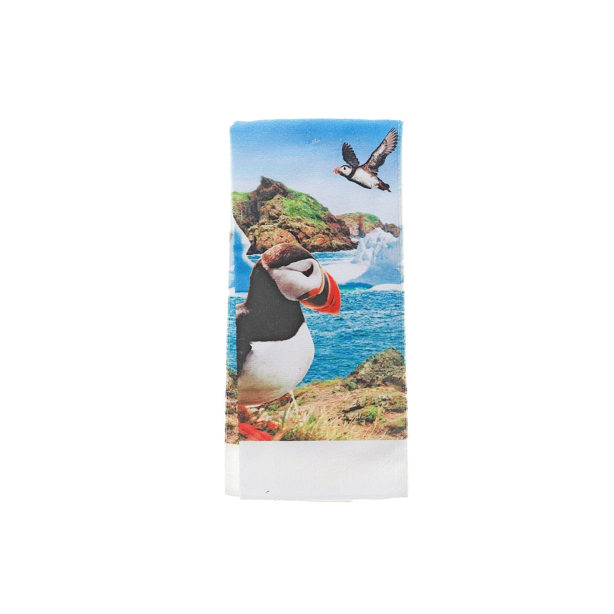 Hand Towel Puffin Design Set Of 6, Bathroom Kitchen Decor