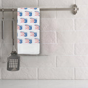 Hand Towel Newfoundland Waving Flag, Kitchen Dish Towel, Coastal Home Decor, Absorbent Cotton, Set of 6