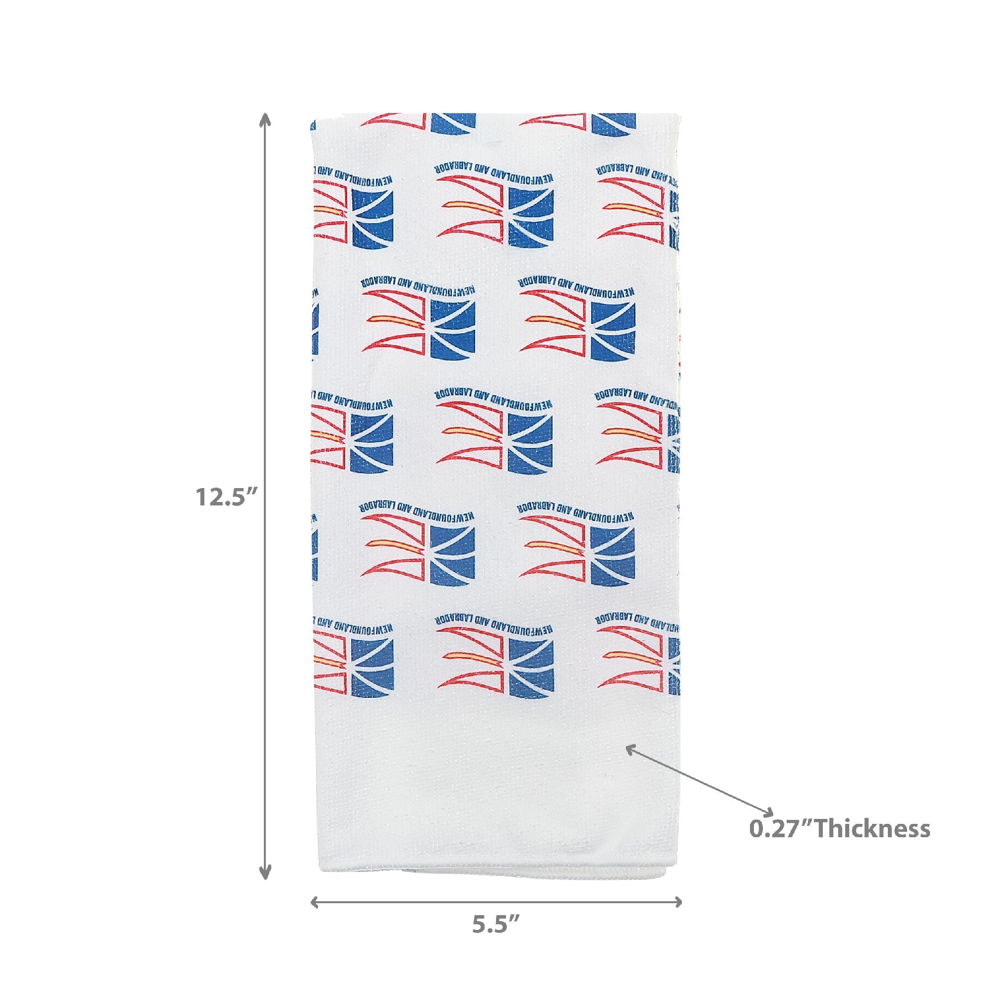 Hand Towel Newfoundland Waving Flag, Kitchen Dish Towel, Coastal Home Decor, Absorbent Cotton, Set of 6