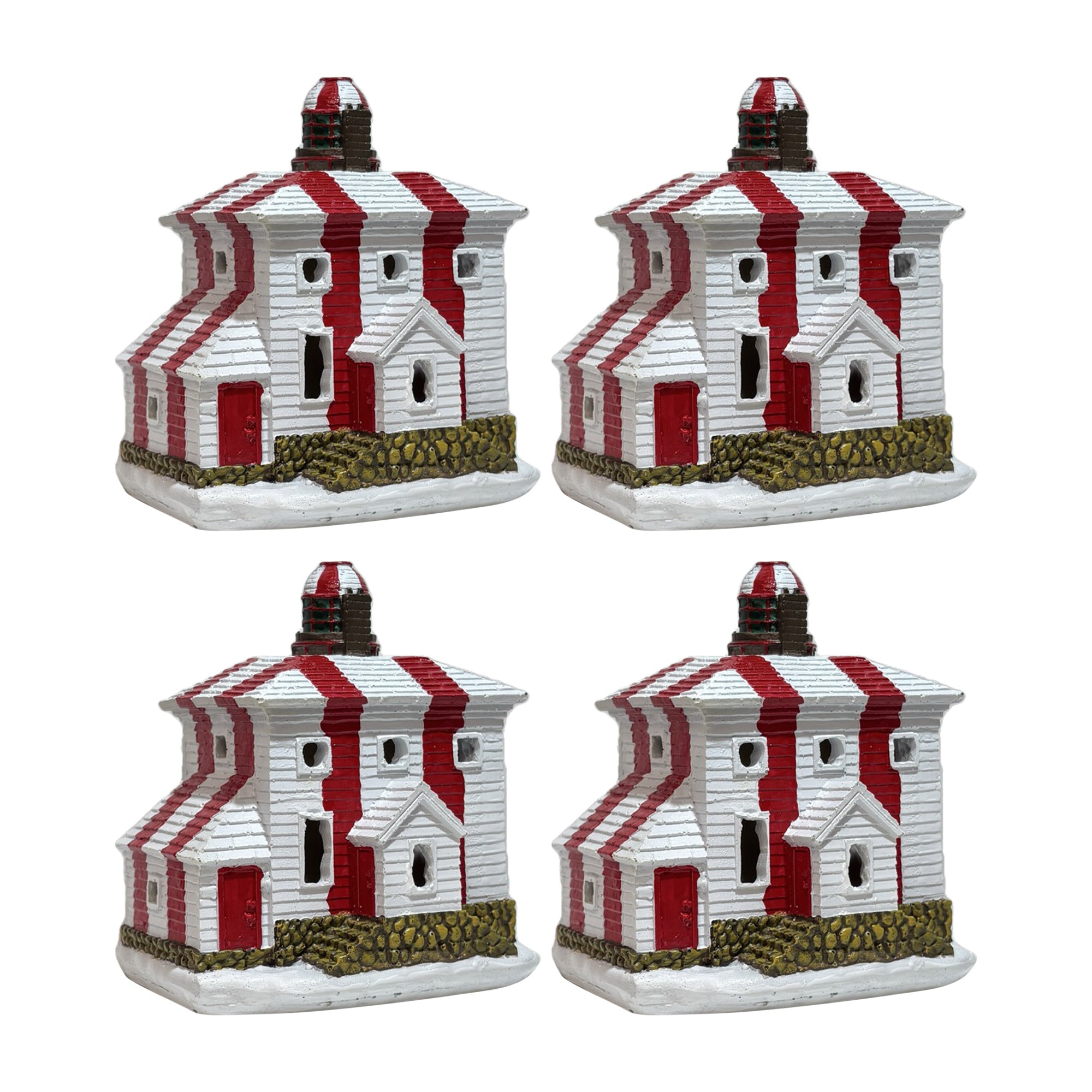Polyresin Bonavista Ornament, Christmas, Ornament, Holiday Decor- Set of 4