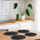 4 Pc Round Ceramic Coasters Colorful Sayings