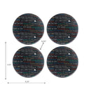 4 Pc Round Ceramic Coasters Colorful Sayings