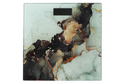 Digital Glass Body Scale Square Marbling Black and Gold Bathroom Weight Scale