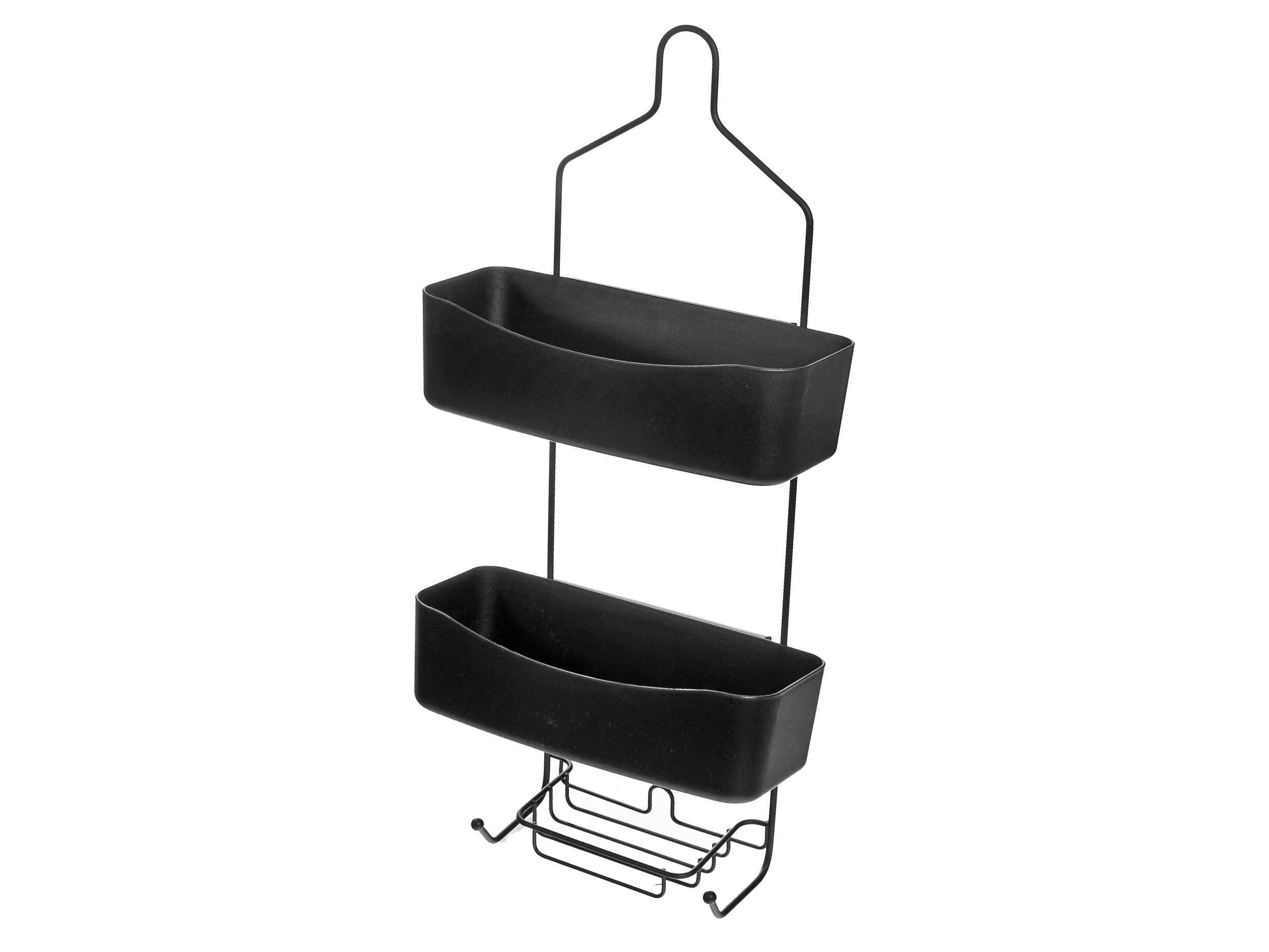 Black Shower Caddy With 2 Baskets