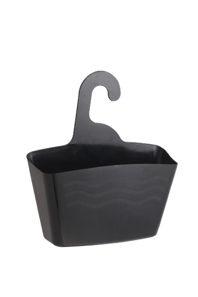 Multi Purpose Plastic Hanging Basket Black - Set of 2 Storage Organizer for Kitchen Bathroom or Closet