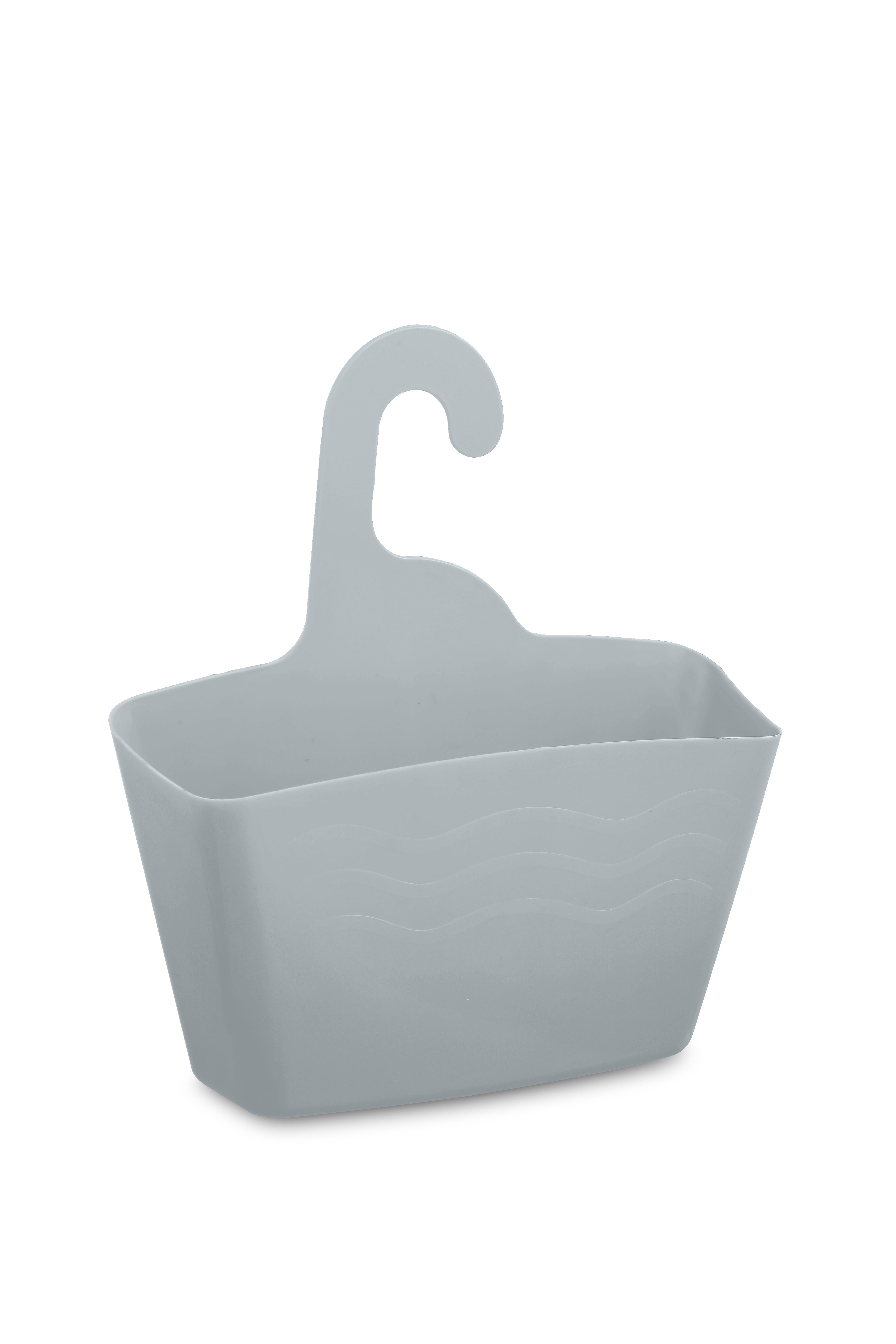 Multi Purpose Plastic Hanging Basket Gray - Set of 2 Storage Organizer for Kitchen Bathroom or Closet