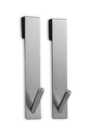 Set of 2 Satin Over the Door Single Hook Hanging Storage Hook